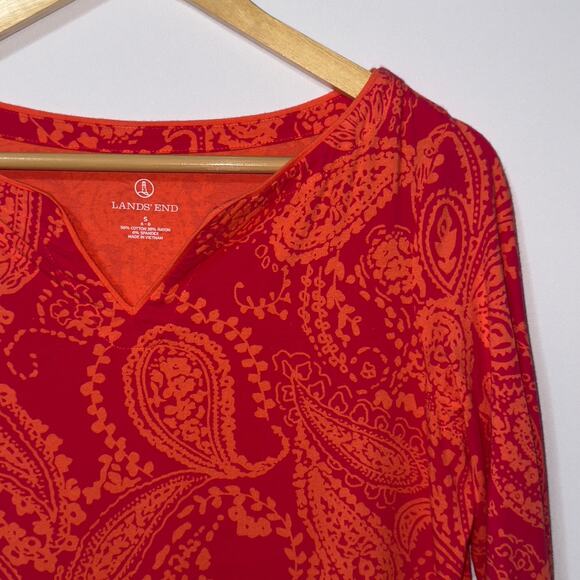 Lands end floral blouse women’s size small(6-8) - Picture 3 of 4